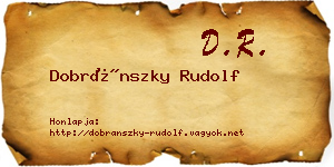 Dobránszky Rudolf névjegykártya