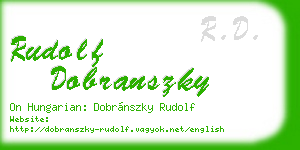 rudolf dobranszky business card