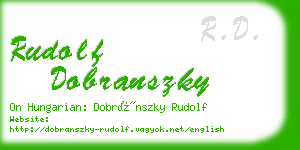 rudolf dobranszky business card